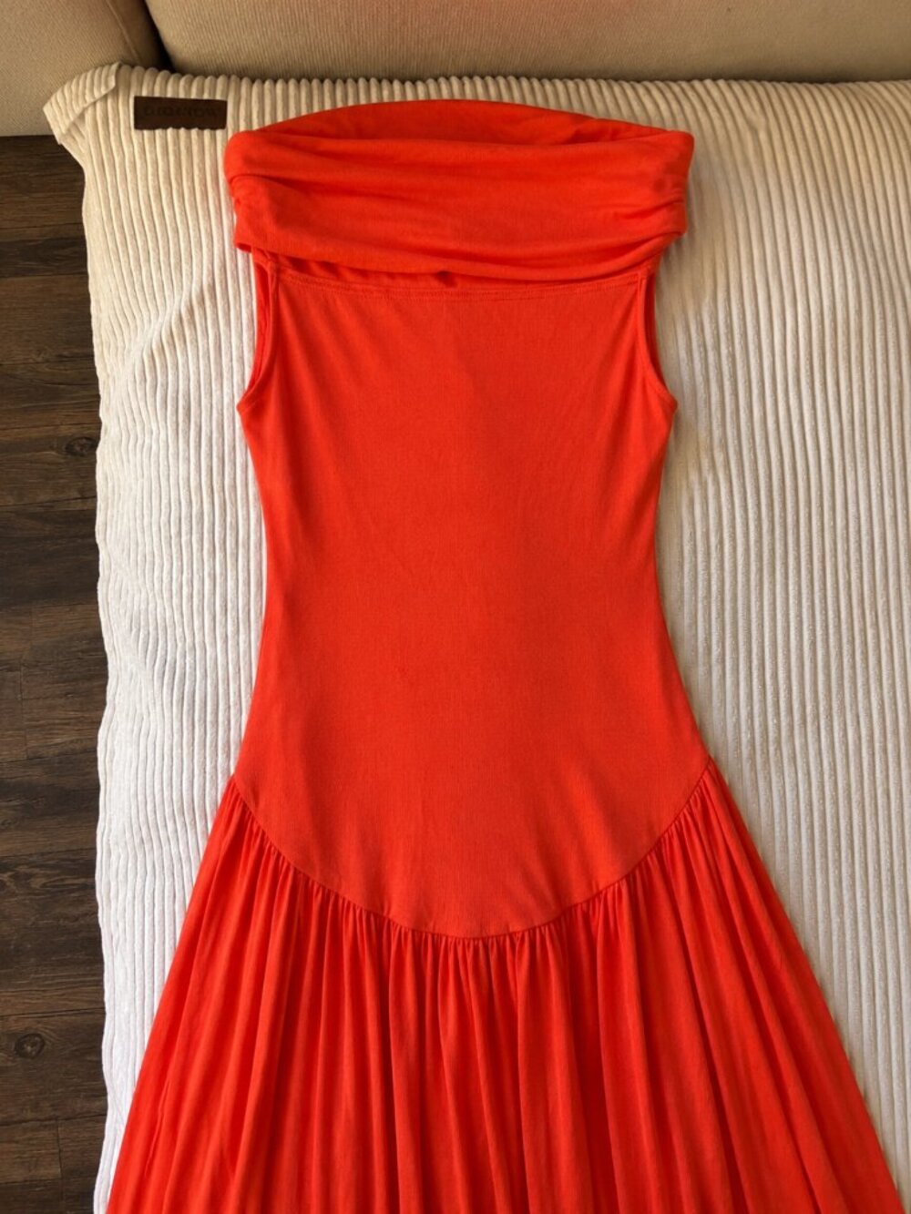 Lioness Field of Dreams Strapless Maxi Dress – Tangerine